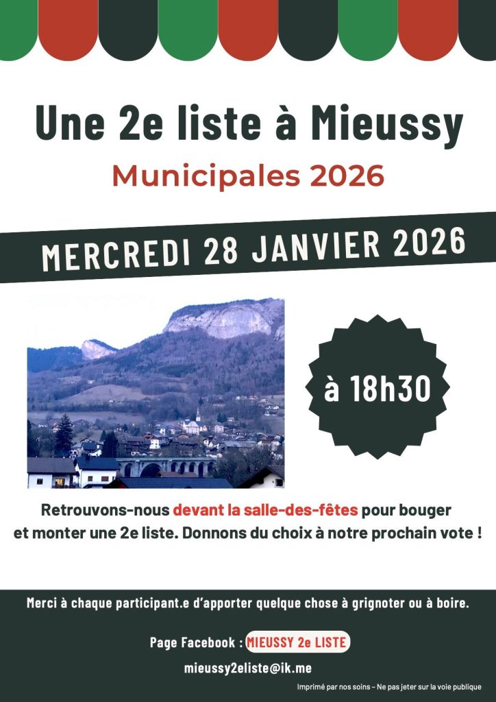 Affiche pour annoncer la première réunion publique du 28 janvier