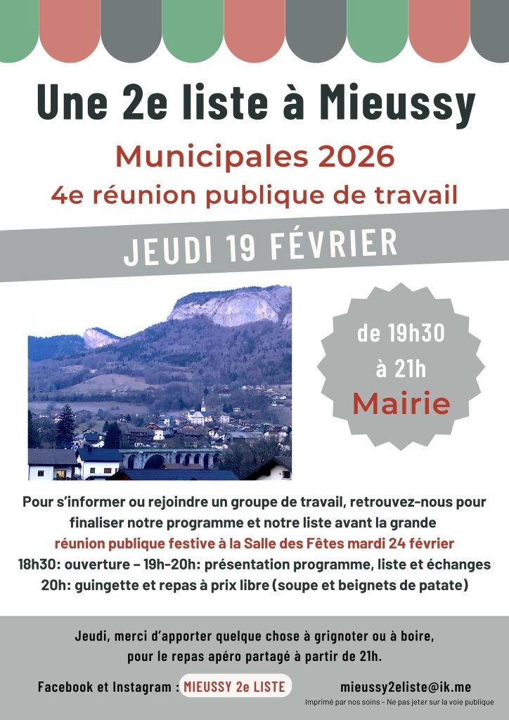 affiche de la 4e réunon publique du 19 février